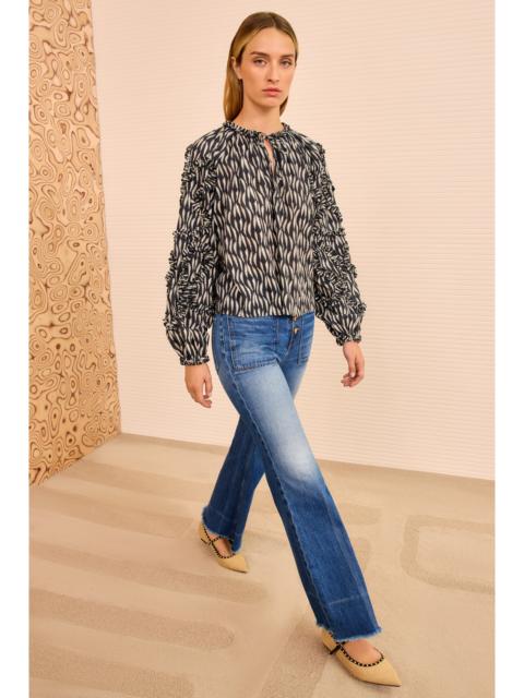 Azrou Cotton Long Sleeve Blouse