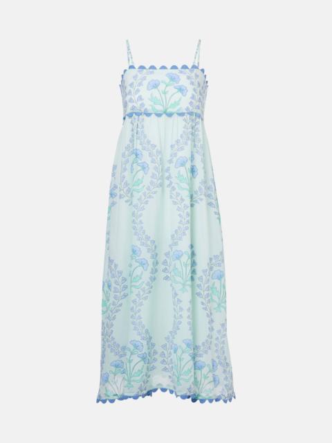 Floral cotton midi dress