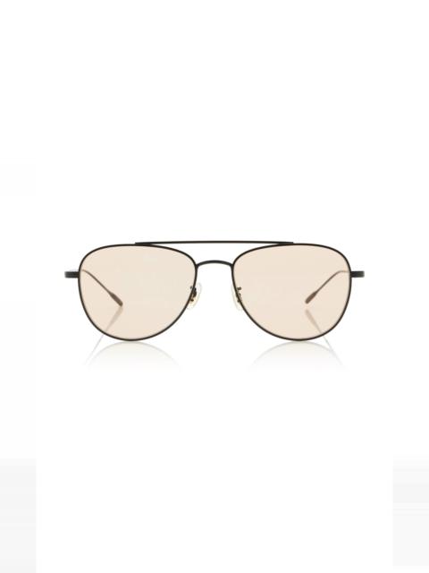 Stilson Aviator-Frame Metal Sunglasses black