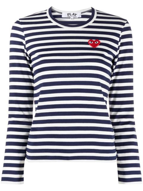 striped print long-sleeve T-shirt