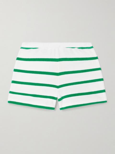 Striped Cotton-blend Terry Shorts