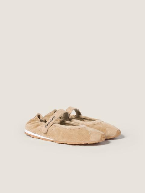 Plume suede ballerinas