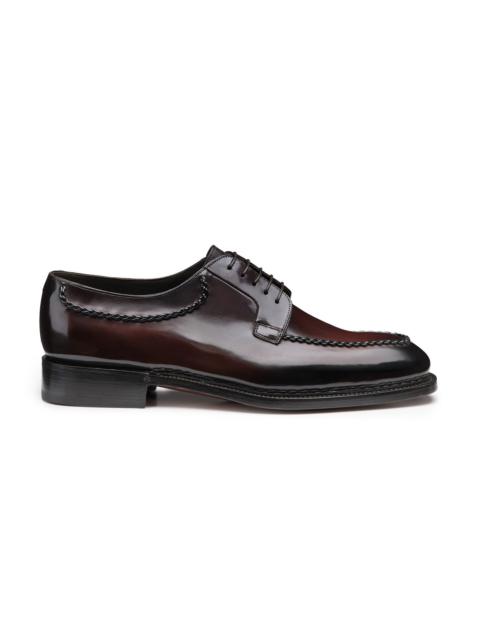 Men's dark brown leather Derby lace-up