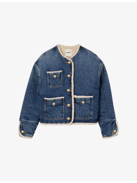 Patch-Pocket Relaxed-Fit Denim Jacket