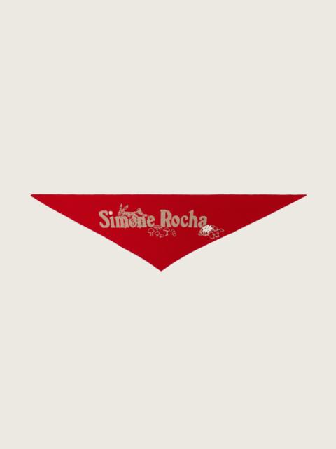 Beaded Graphic Logo Knit Neckerchief