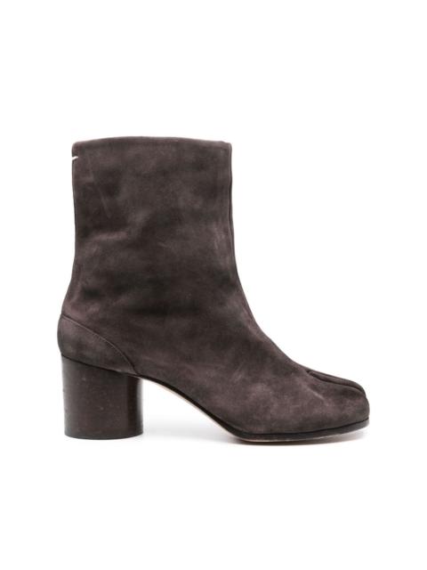 60MM VINTAGE LEATHER TABI BOOT - DARK BROWN