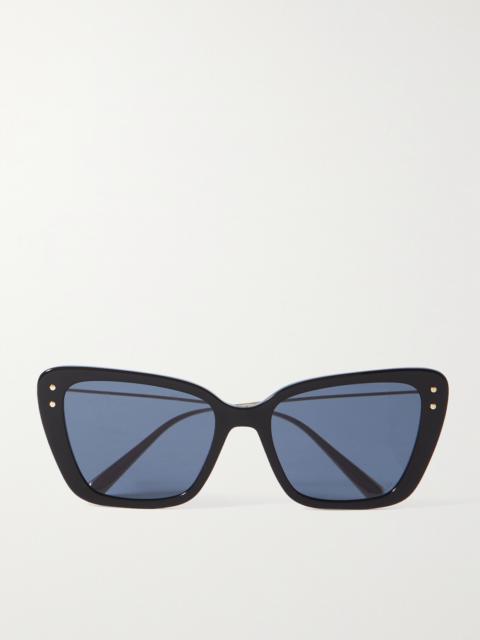 Missdior B5i Cat-eye Acetate And Gold-tone Sunglasses