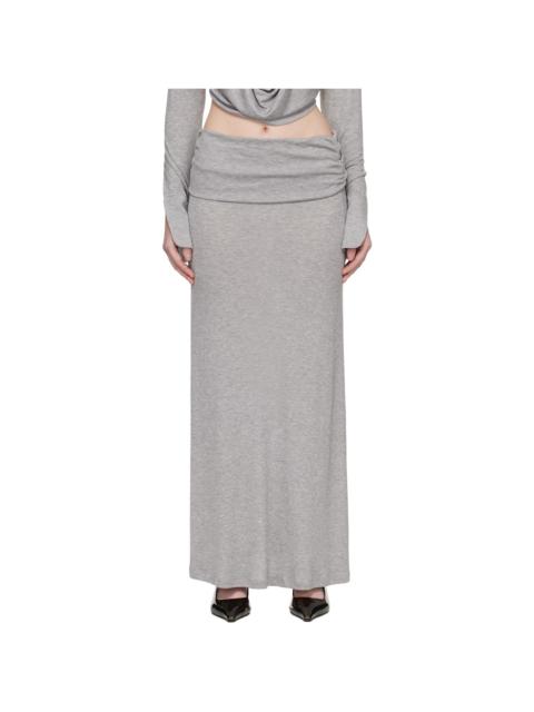 Gray Feyra Midi Skirt