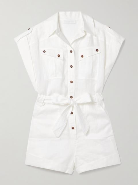 Rhiannon Belted Linen Playsuit