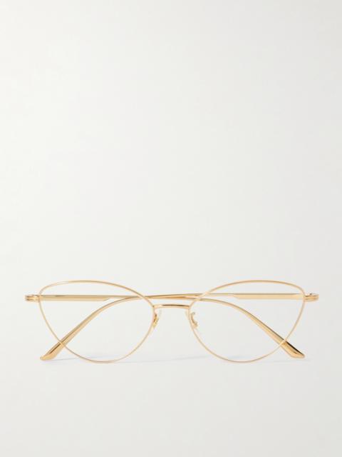 + Khaite 1998rx Cat-eye Gold-tone Optical Glasses