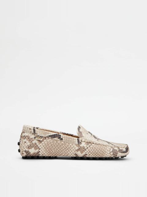 GOMMINO DRIVING SHOES IN LEATHER - BEIGE