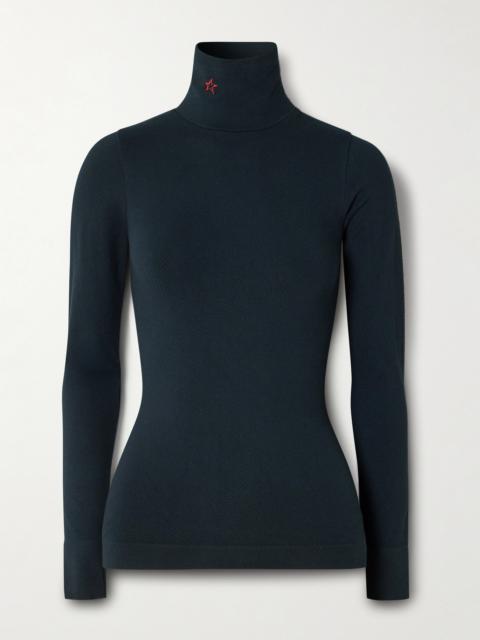 Ribbed Thermal Modal-blend Turtleneck Top