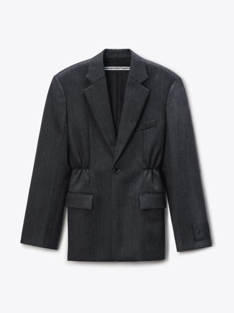 Oversized Blazer in Wool Twill