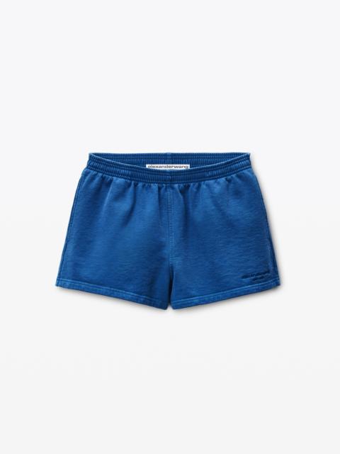 Blue Cotton-Terry Running Shorts
