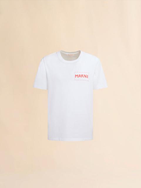 WHITE CREW NECK T-SHIRT