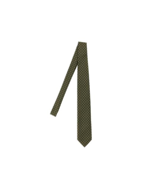 polka-dot jacquard tie