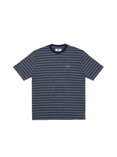 PALACE BOXY STRIPE T-SHIRT NAVY | REVERSIBLE