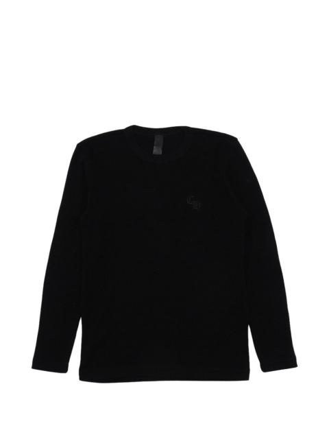 embroidered long-sleeve T-shirt