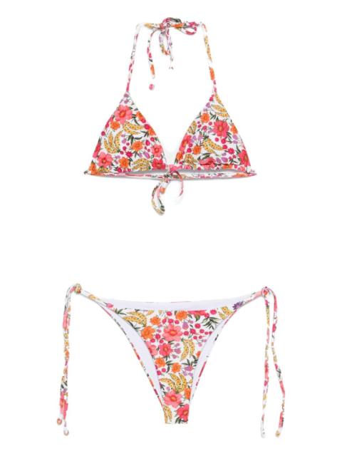 floral triangle bikini