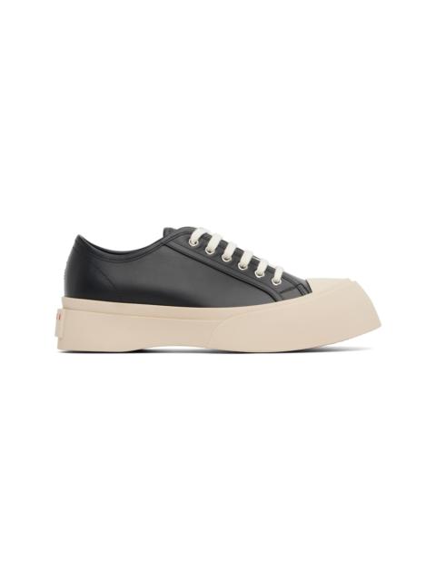 Black Nappa Leather Pablo Lace-Up Sneakers