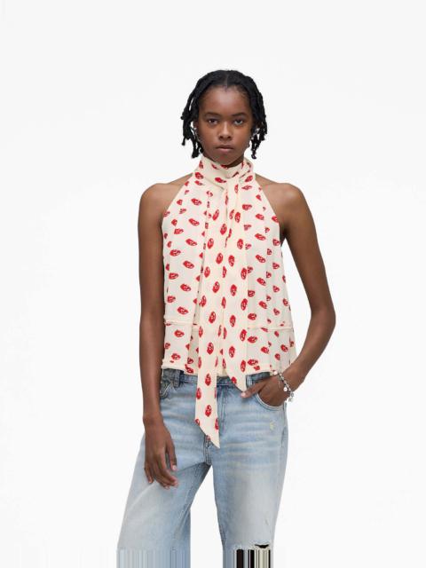 LIPS HALTERNECK TIE TOP