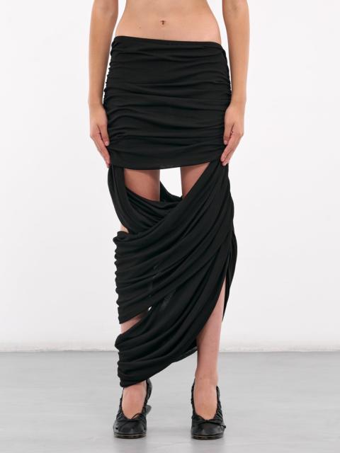 Draped Cut-Out Skirt