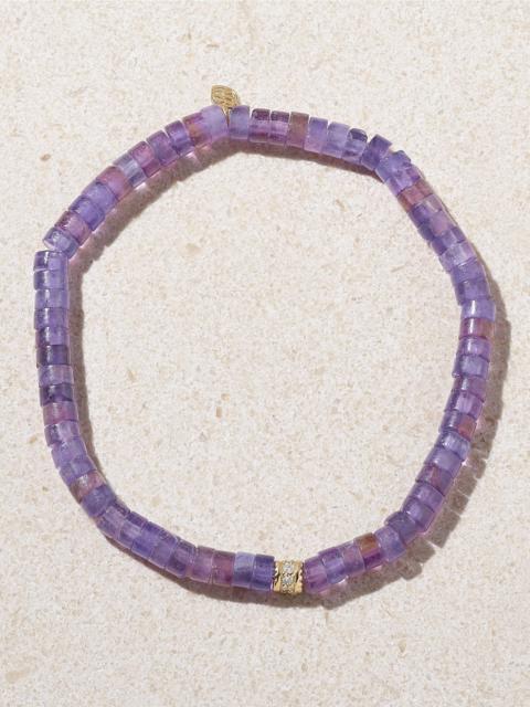 14-karat gold, amethyst and diamond bracelet Gold