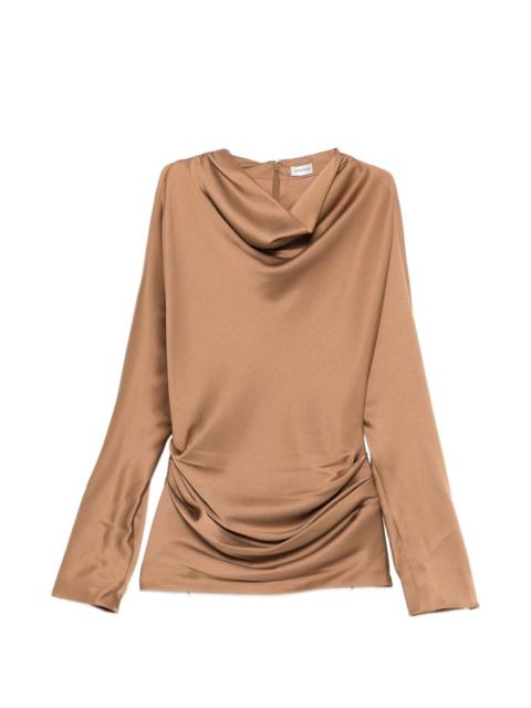 Victoria draped cowl-neck top