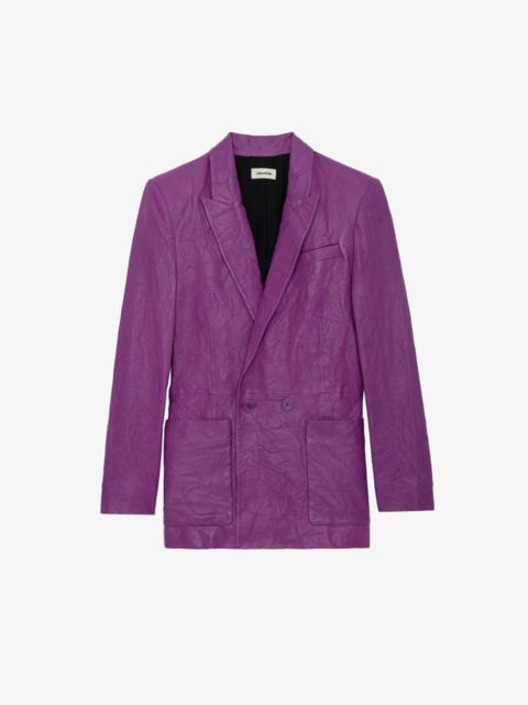 Visko Crinkled Leather Blazer