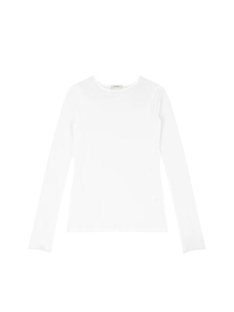 SHEER LONG SLEEVE WHITE