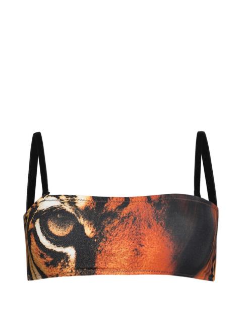 x Roberto Cavalli face print bandeau