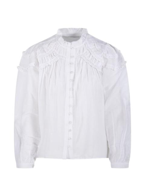 Christa ruffled button shirt