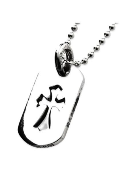 cut-out cross dog tag pendant