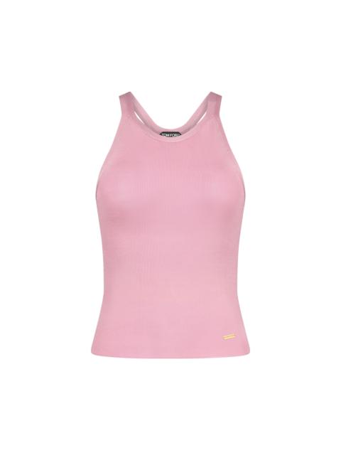COMPACT FINE SILK KNIT RACERBACK TANK TOP
