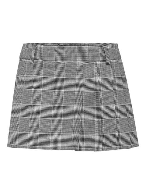 check-pattern skort