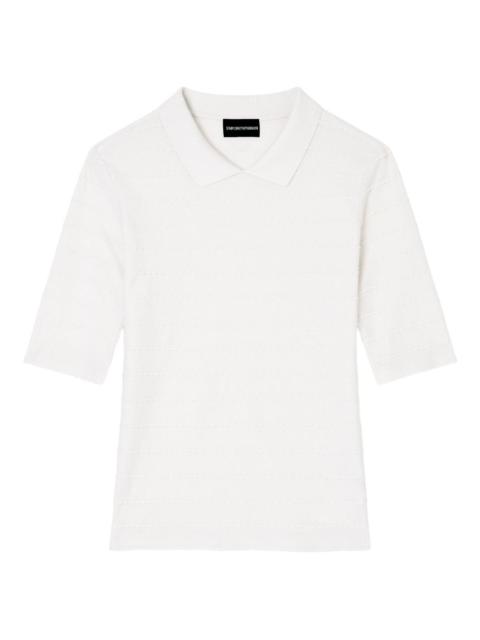 polo-neck t-shirt