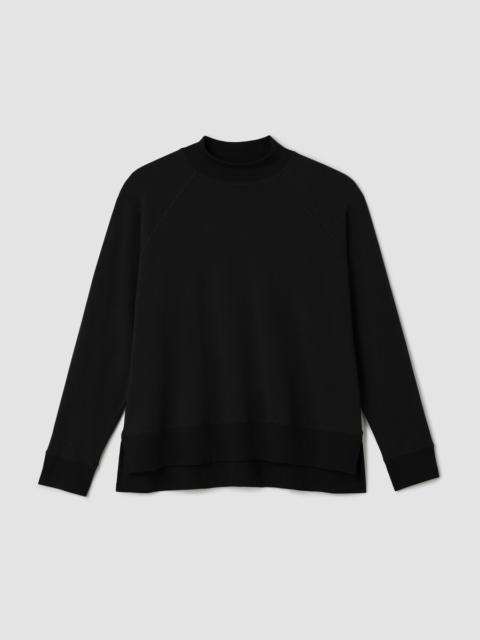 Cozy Brushed Terry Hug Mock Neck Top