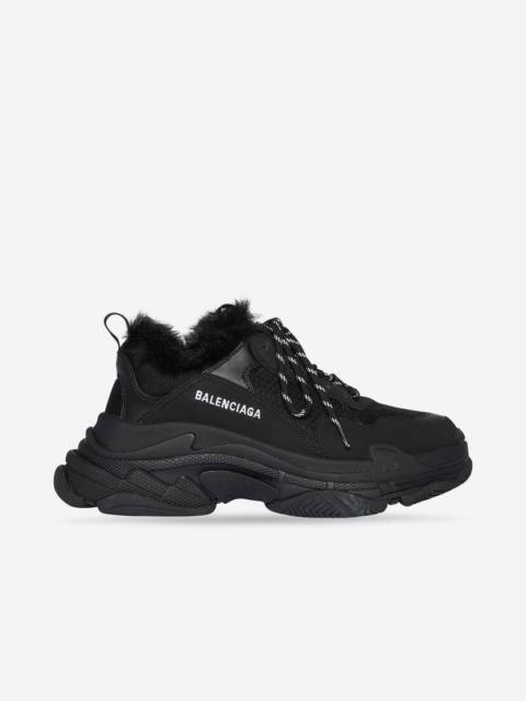 Women's Triple S Sneaker Fake Fur in Black
