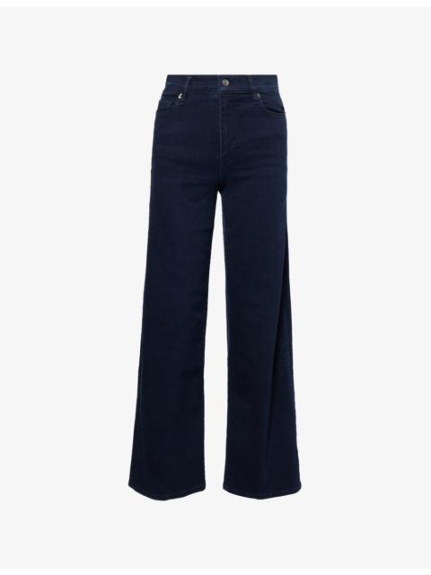 Le Slim Palazzo Wide-Leg Stretch-Denim Blend Jeans