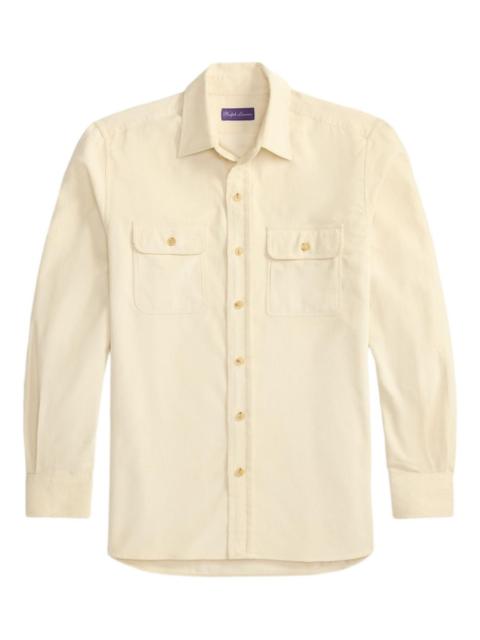 corduroy long-sleeve shirt