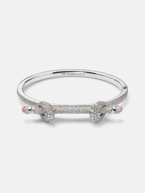 Chakra Icon 18kt white gold bracelet with diamonds and quartz