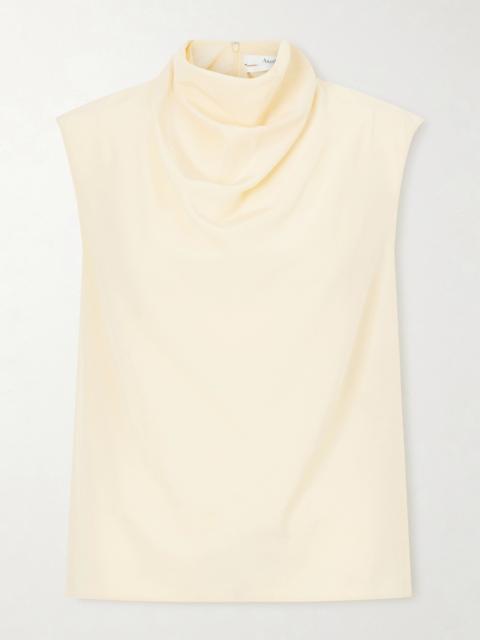 Draped Silk-crepe Blouse