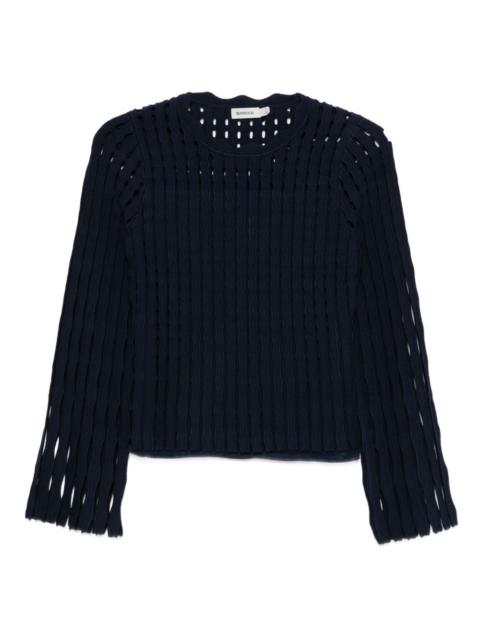 cut-out ribbed sweater