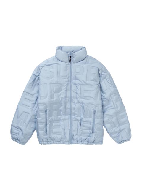 Supreme Bonded Logo Down Jacket Blue