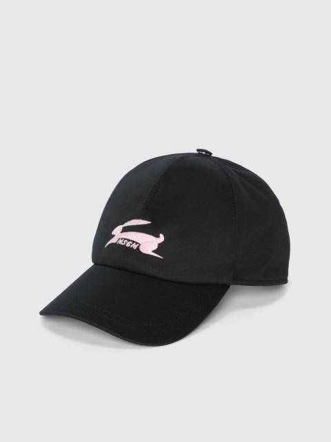 Black baseball cap with embroidery