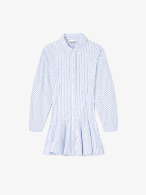 BLUE STRIPE SHIRT DRESS