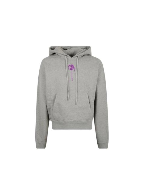 OFF-WHITE Dripped OW Logo Over Hoodie Melange Grey/Purple