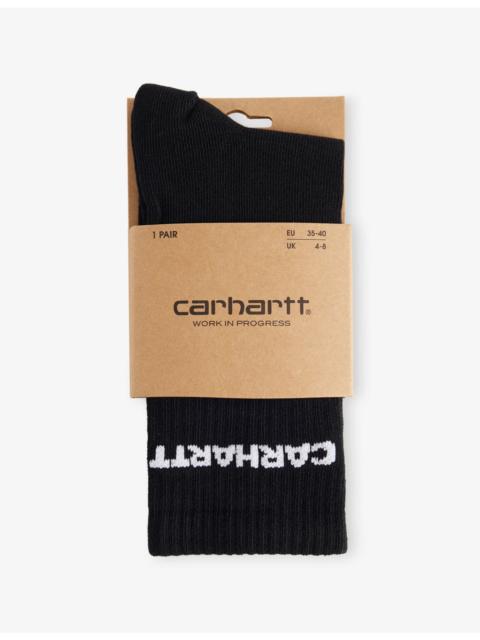 Link Stretch Cotton-Blend Crew Socks