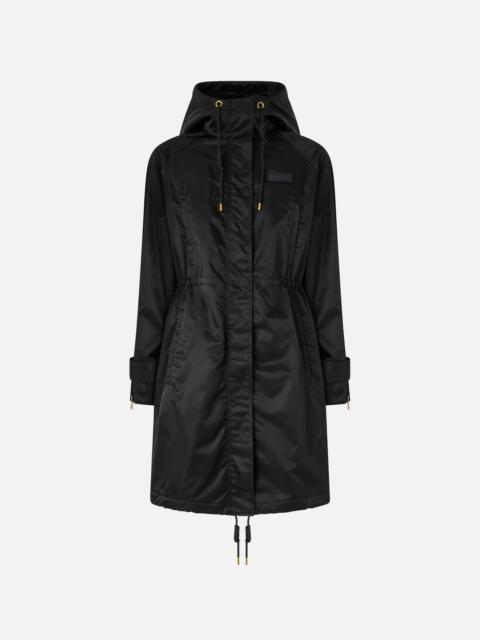 LONG DOWN JACKET IN GLOSSY CANVAS