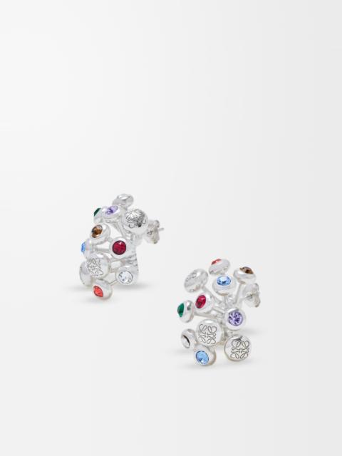 Push Pin earrings in sterling silver and crystals